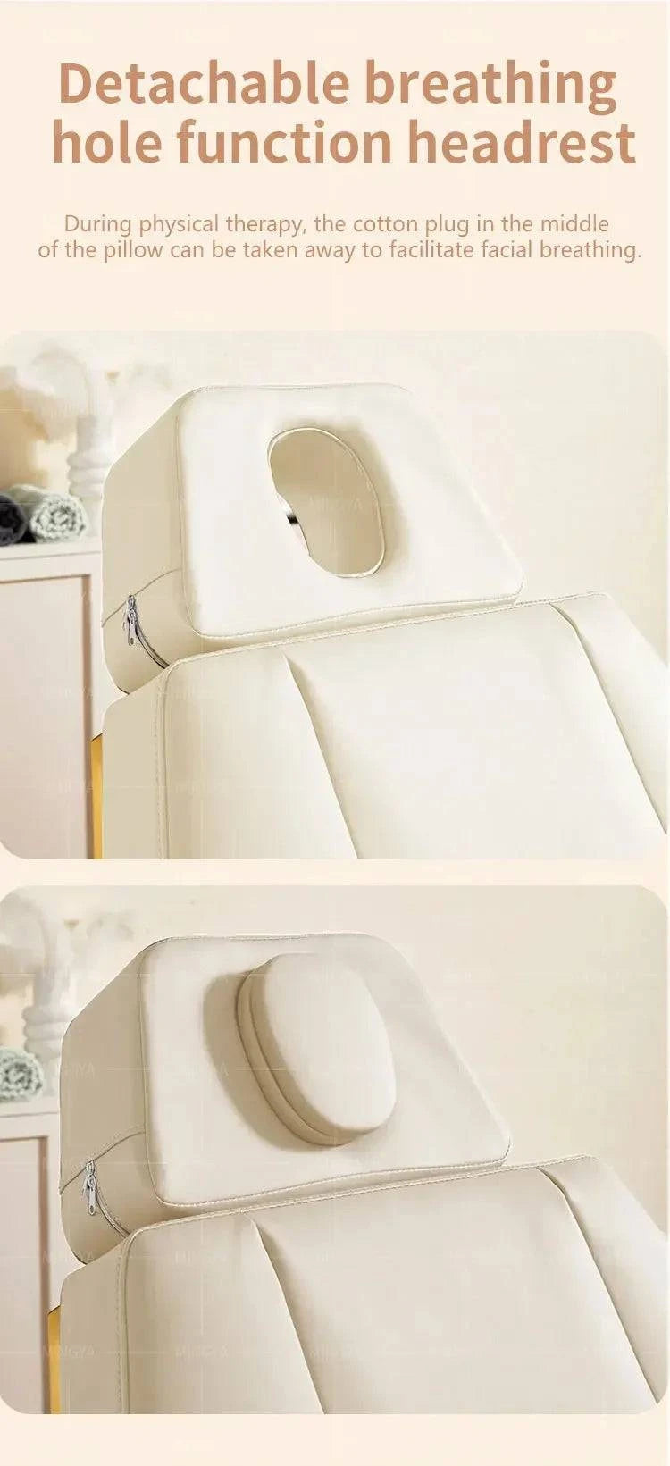 Nehwei enterprise electric massage table with adjustable height, 3/4 motors, lash bed for facial and eyelash treatments with foot control