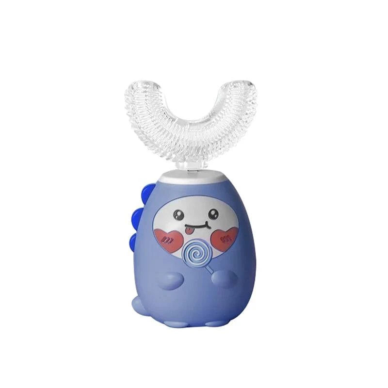 Nehwei children's electric toothbrush with U-shaped design, cartoon theme, rechargeable USB, suitable for kids' dental hygiene.