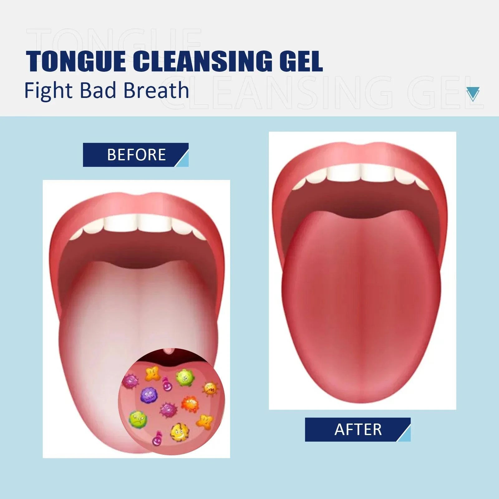 Nehwei enterprise EELHOE tongue cleaning gel with brush for oral care, fresh breath, odor removal, and dental hygiene.