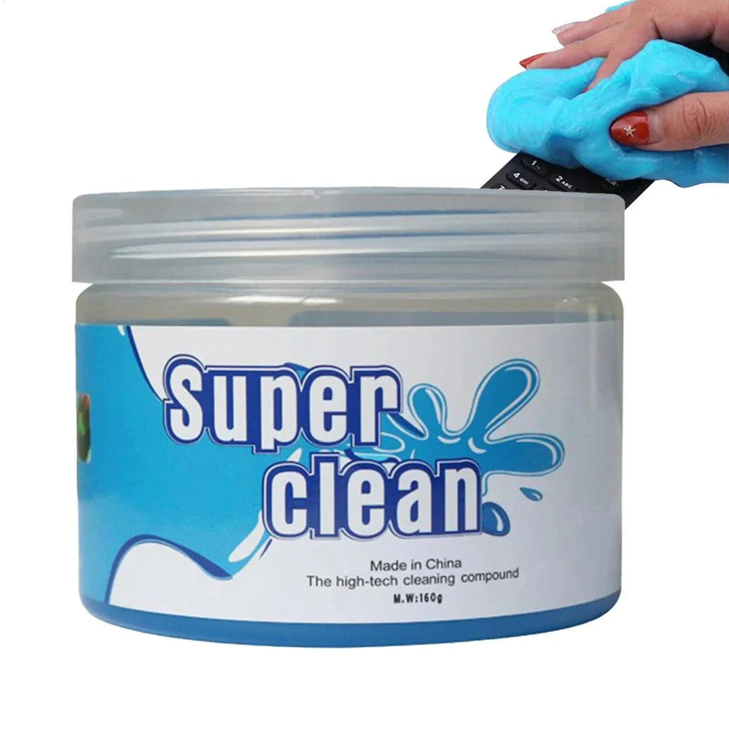 Nehwei enterprise car gel cleaner for dashboard and interior detailing, shown on car vent, console, and steering wheel.