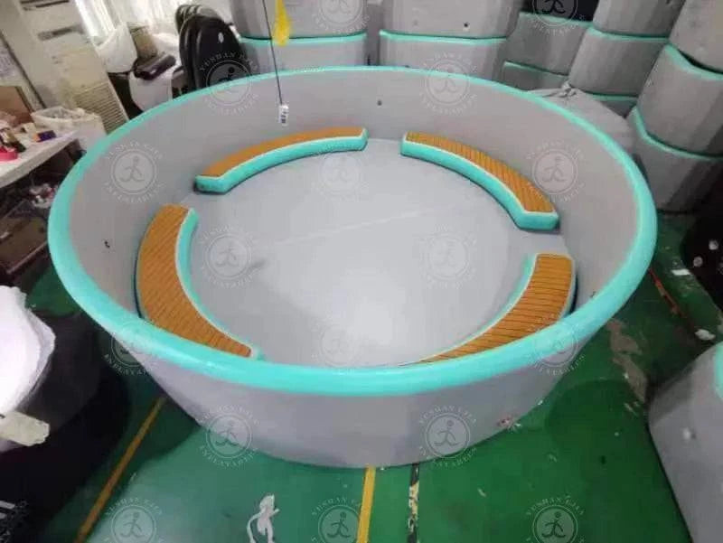 Foldable multi-person inflatable pool by Nehwei enterprise, suitable for outdoor water play and above ground swimming.