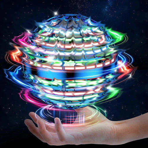 Nehwei enterprise AI flying orb ball toy with galaxy design, hovering and spinning in mid-air, perfect for birthdays and fun.