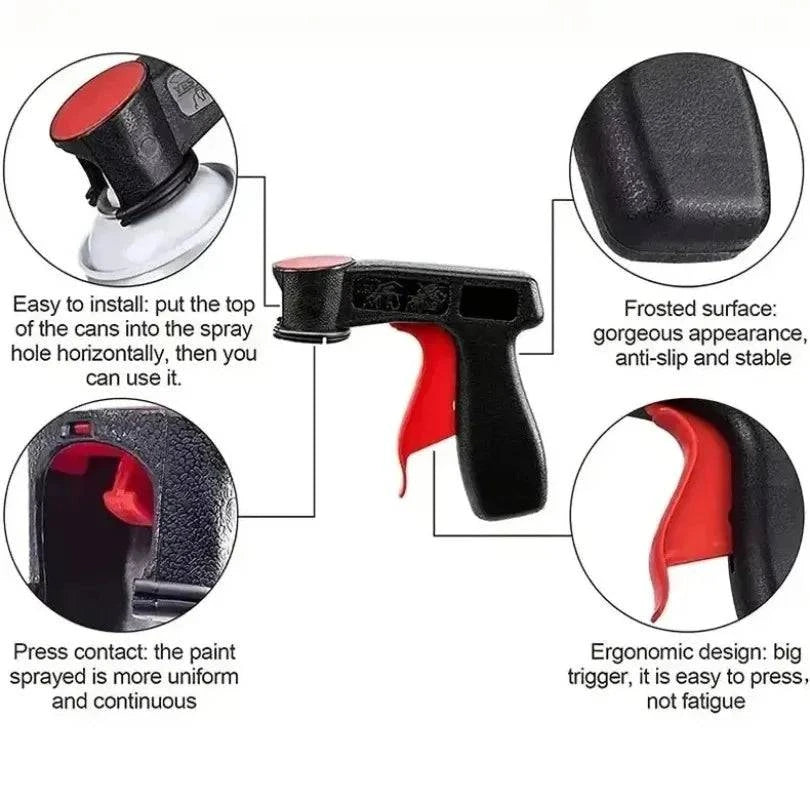 Portable Nehwei enterprise handheld spray gun for furniture, wall, latex, and automotive paint with steel and color coating finish.