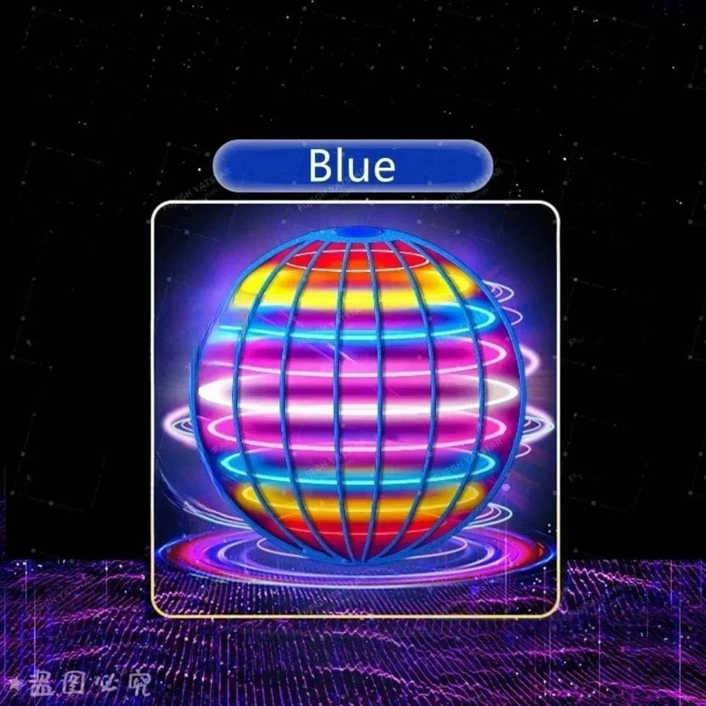 Nehwei enterprise AI flying orb ball toy with galaxy design, hovering, spinning, and boomerang features in cosmic globe style.