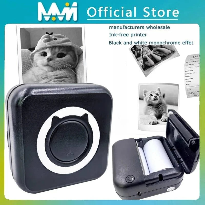Nehwei enterprise MINI Print portable thermal printer with wireless Bluetooth for Android and iOS, 58mm thermal label and photo printing