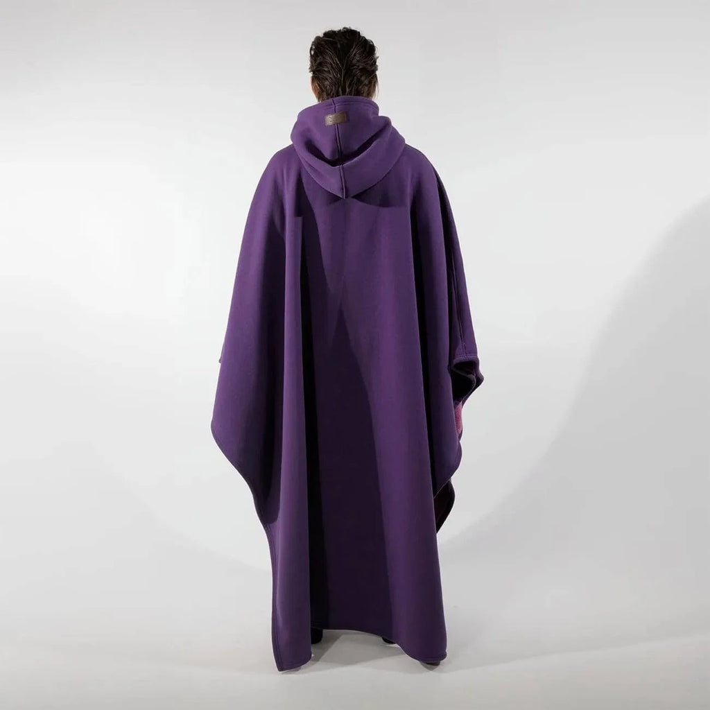 Unisex Eden oversized hoodie cloak by Nehwei enterprise with faux fur liner, lightweight, super warm, and ultra-soft winter clothing.