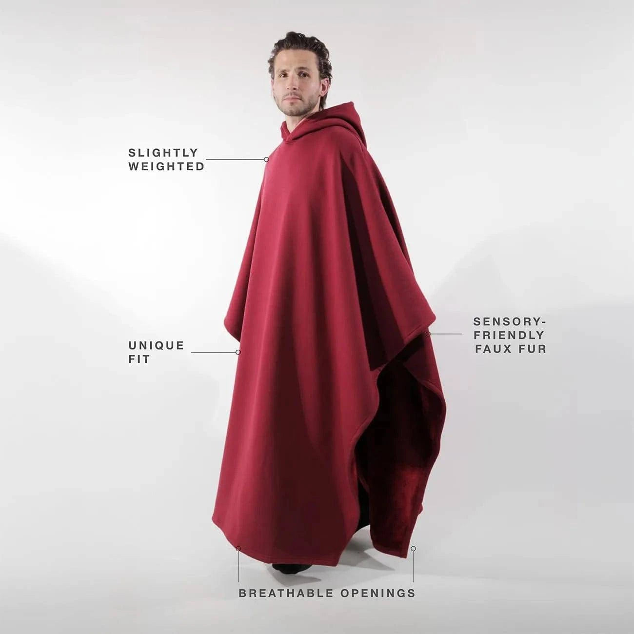 Unisex Eden hoodie by Nehwei Enterprise with oversized fit, lightweight faux fur-lined winter cloak, ultra-soft and warm.
