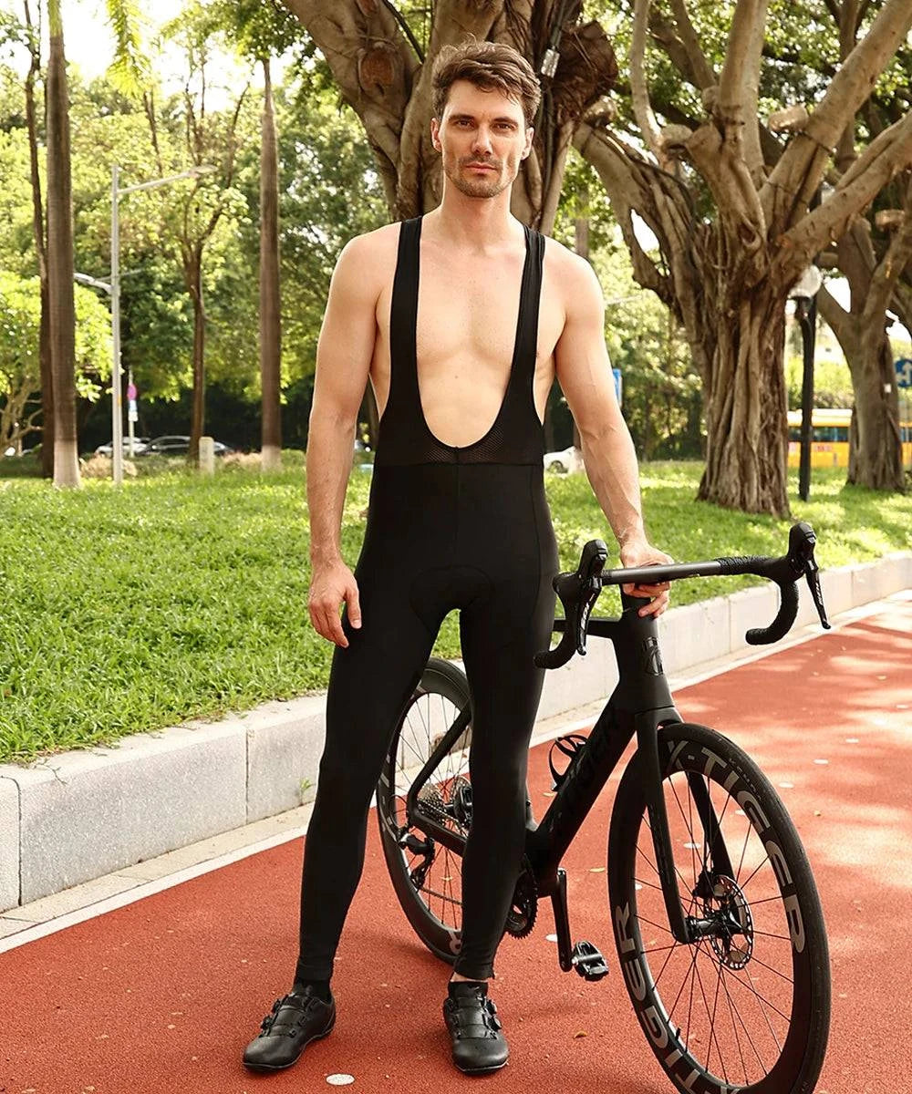 Nehwei enterprise X-TIGER winter cycling bib trousers with thermal fabric, mountain bike pants, Coolmax 5D gel pad for warmth