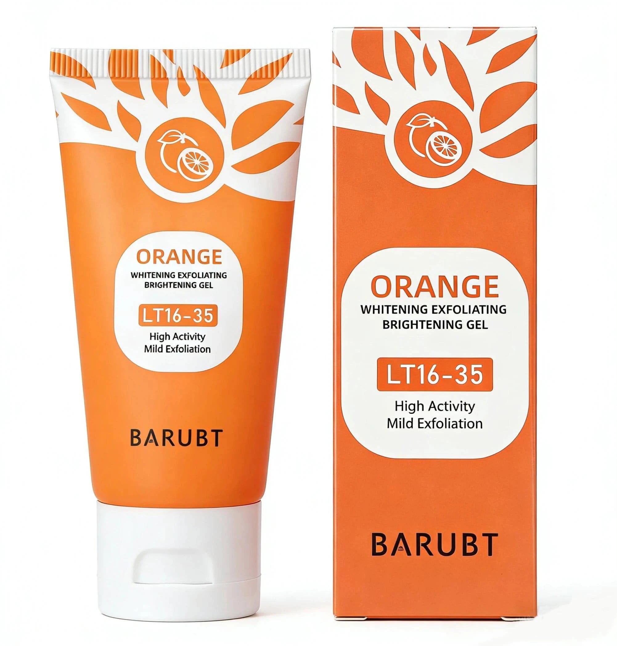 Nehwei Orange Exfoliating Gel for face and body, natural peeling scrub with moisturizing and skin cleaning benefits.