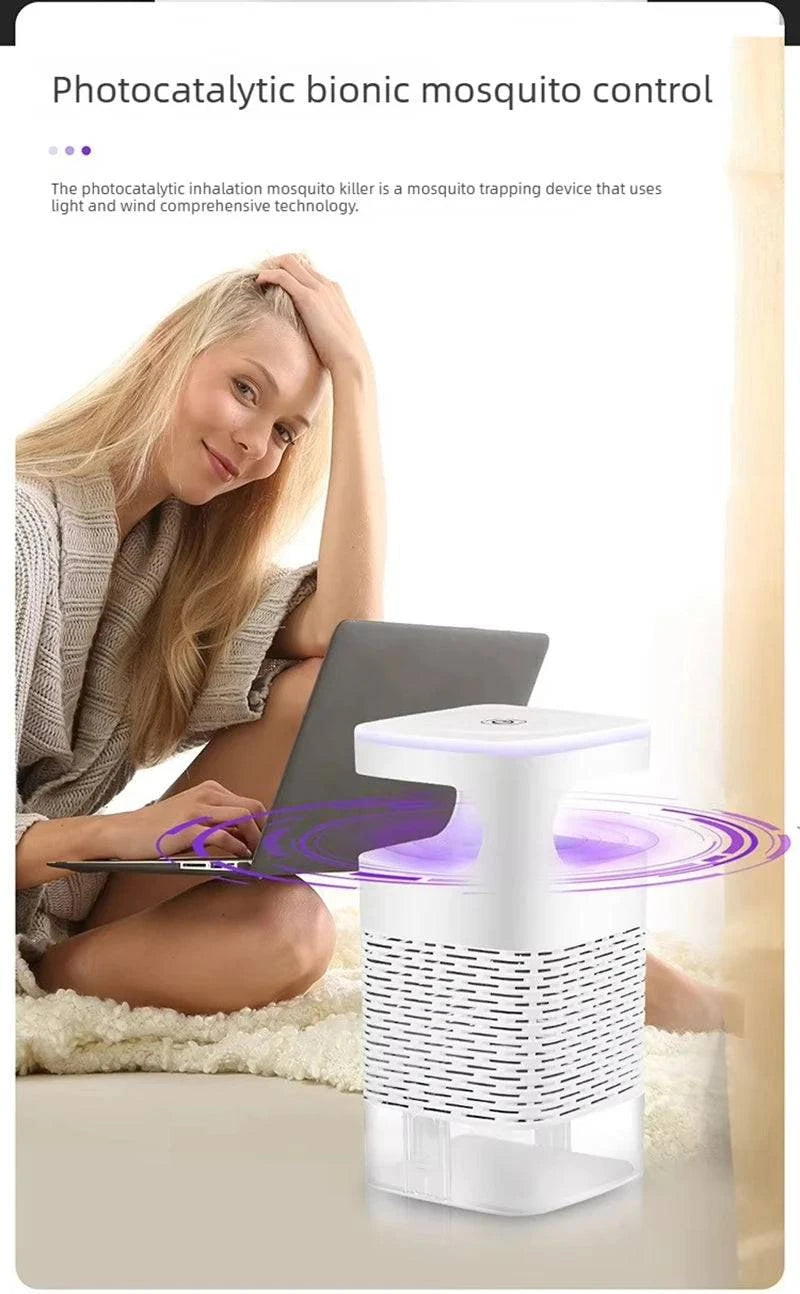 Nehwei electronic mosquito killer lamp with LED light, USB-powered fly trap and bug repeller, ultra-quiet for home use.