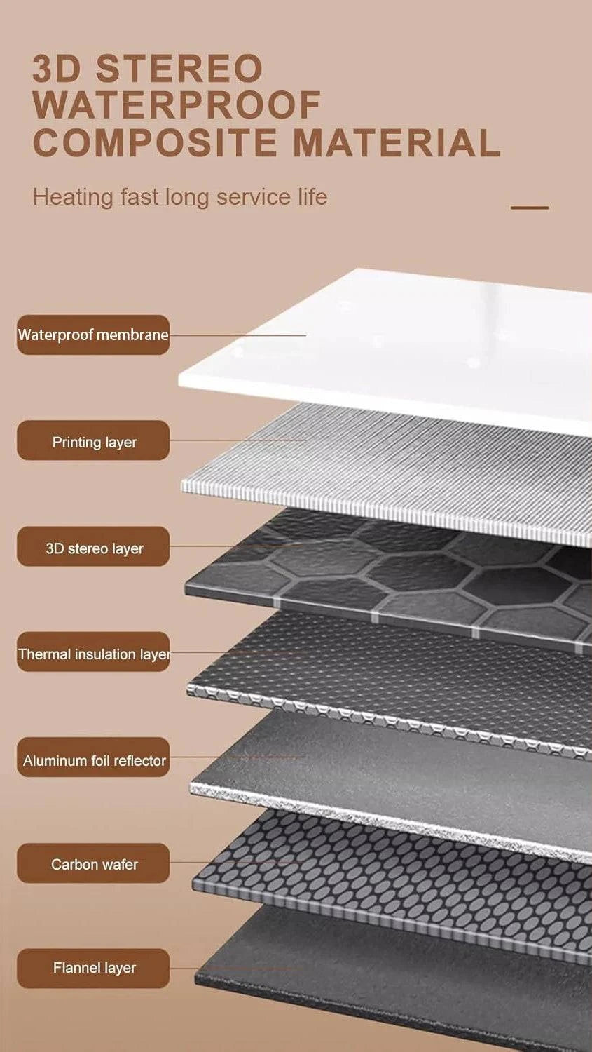 Foldable electric foot warmer by Nehwei Enterprise, under desk leg warmer with thermostat and auto shut-off for office or home use.