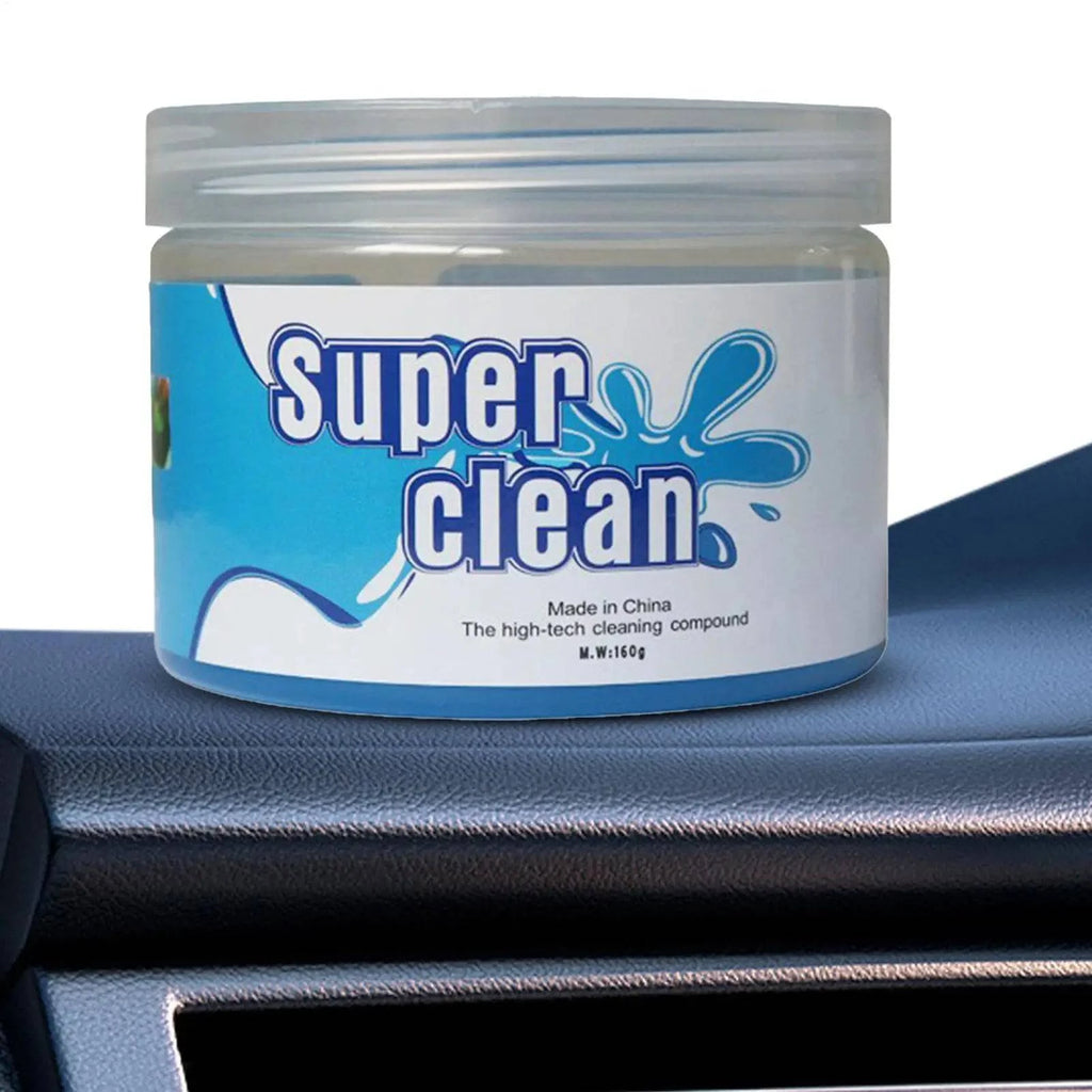 Nehwei enterprise car gel cleaner for dashboard and interior, shown on a vehicle's steering wheel and console for detailed cleaning.
