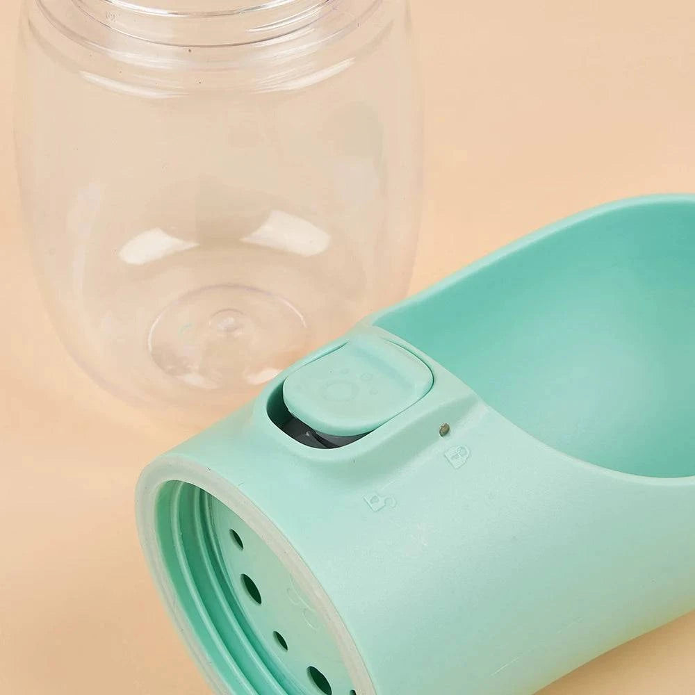Portable Nehwei dog water bottle for small and large dogs, cat, leak-proof travel cup for outdoor pet hydration.