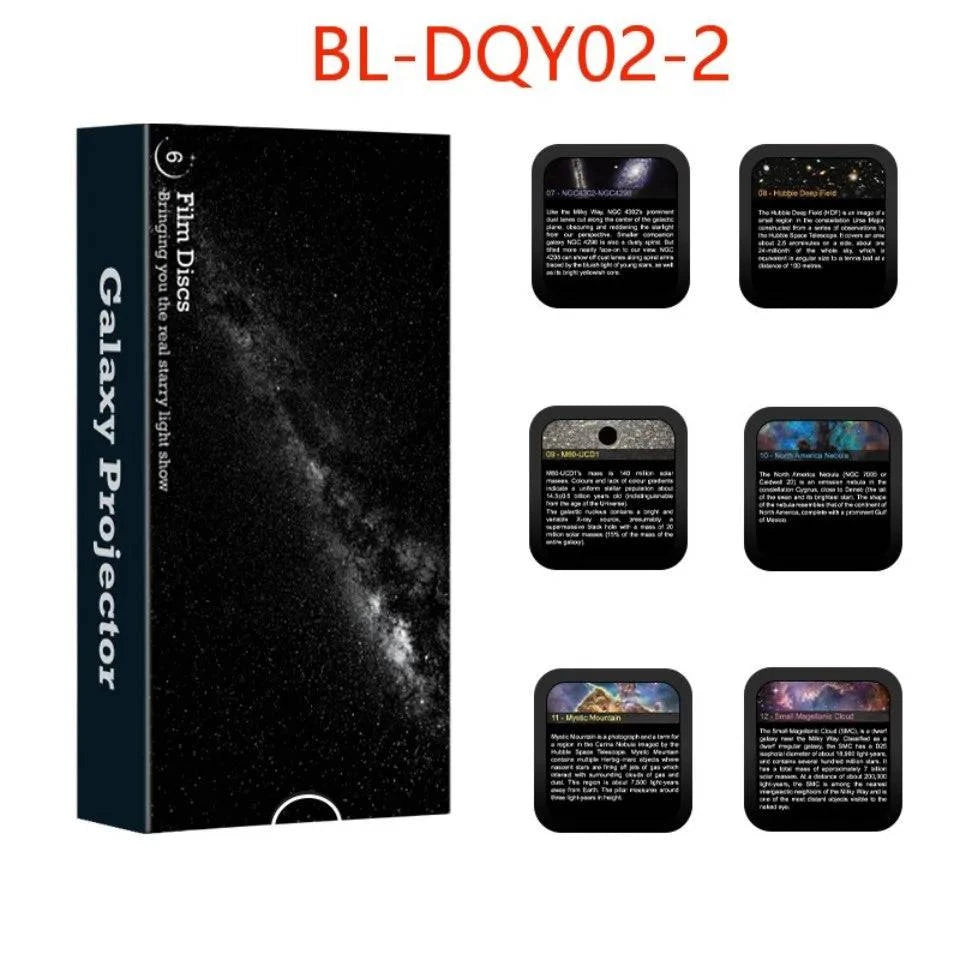 Nehwei enterprise galaxy night light projector set with starry sky and planetarium themes, includes six decorative night lights.