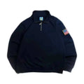 Nehwei enterprise men's oversized round neck knitted sweater with full sleeves and gothic embroidery, casual street style outfit