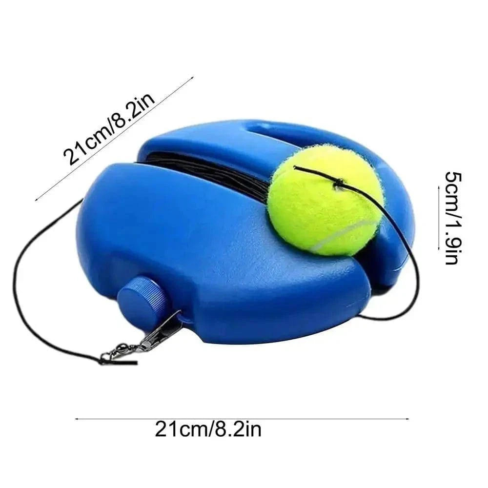 Nehwei enterprise tennis training aids with elastic rope, ball rebound base, and self-duty practice tool for tennis drills.