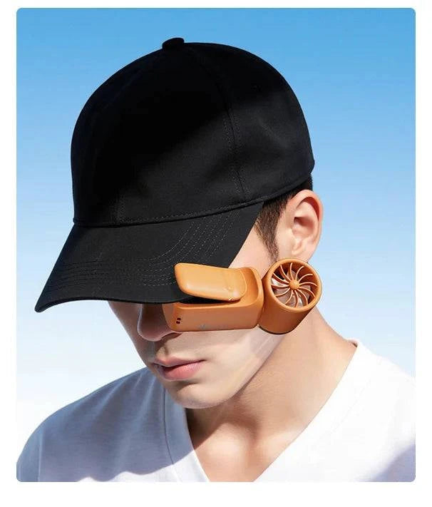 Handheld mini fan by Nehwei enterprise with LED display, 5 speeds, clip, rechargeable 3000mAh battery, and 180° adjustable head.