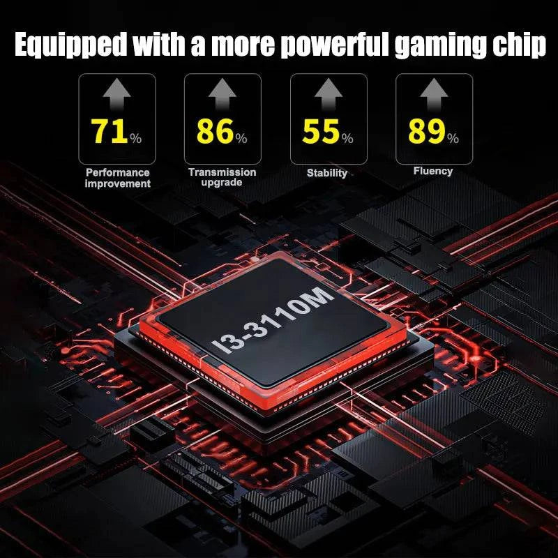 Nehwei G5 Game Retro Console with wireless controllers, 4K HD display, and 70,000+ games for PS2, PSP, WII, N64 emulation.