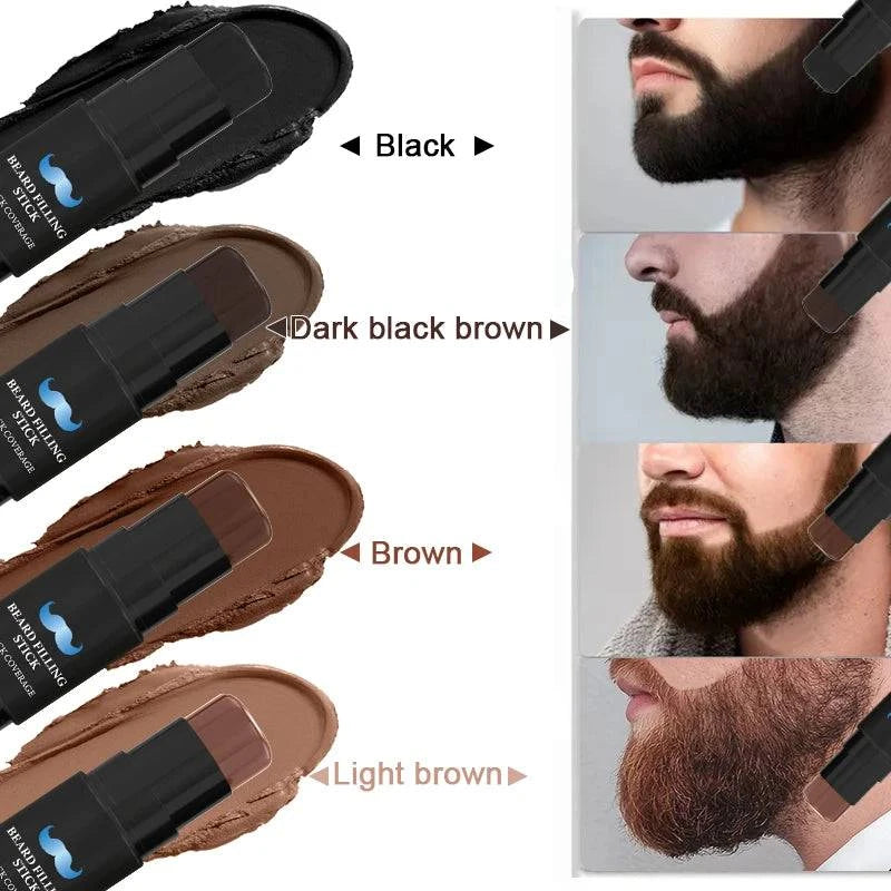Nehwei enterprise 2-in-1 beard filler pen with brush showing long-lasting coverage and natural look for men's beards.