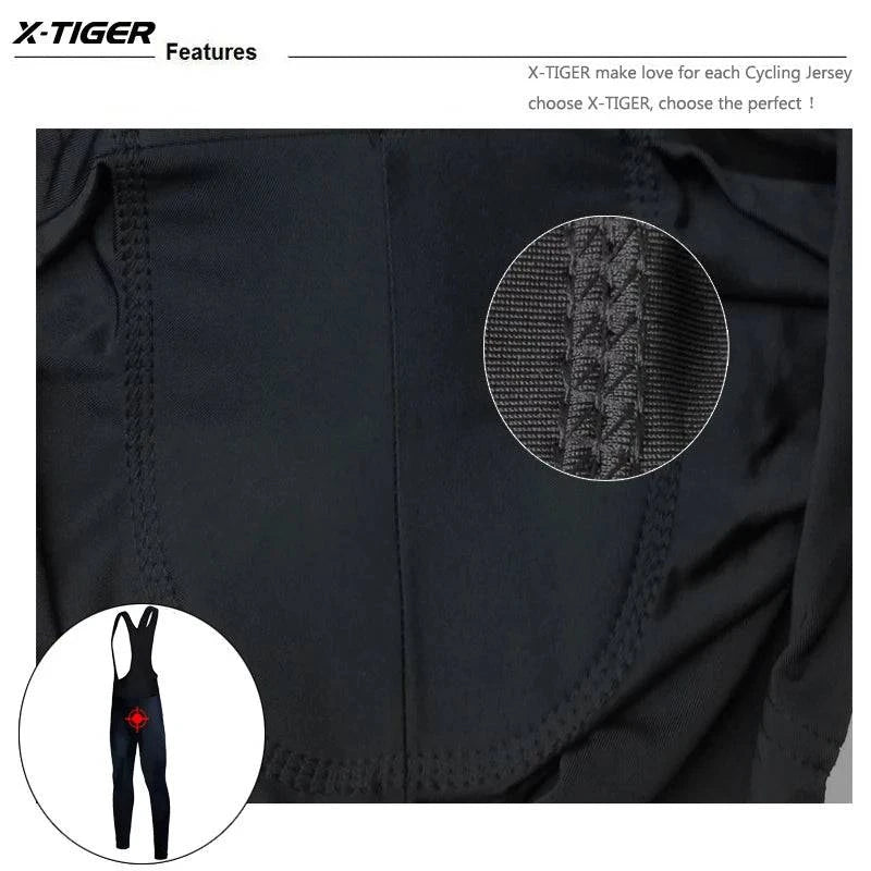 Nehwei enterprise X-TIGER winter cycling bib trousers with thermal fabric, 5D gel pad, and mountain bike design for warmth and comfort