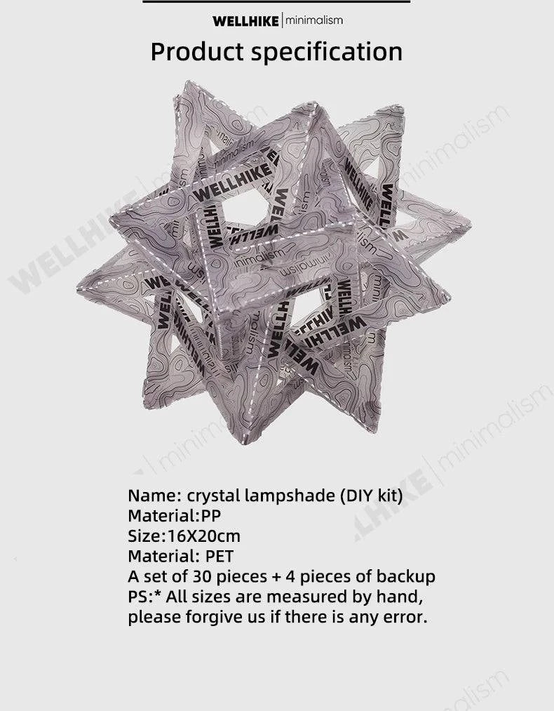 Nehwei enterprise WELLHIKE outdoor star camping light shade, waterproof and wear-resistant lantern shade for camping tents.