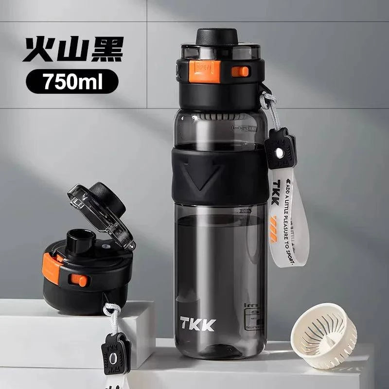 Nehwei Enterprise 2-in-1 portable water bottle with built-in fan and mist spray, leakproof design for outdoor sports and kids.