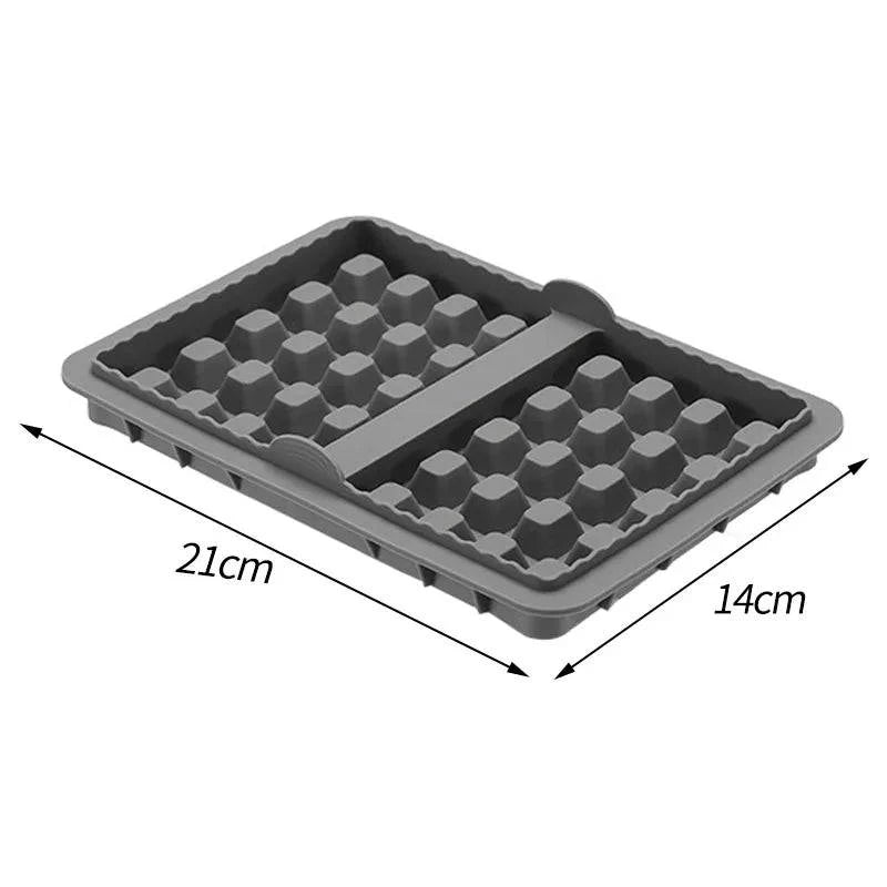 Nehwei enterprise silicone biscuit mold set with square waffle design, non-stick baking tray for pancakes and baking accessories.