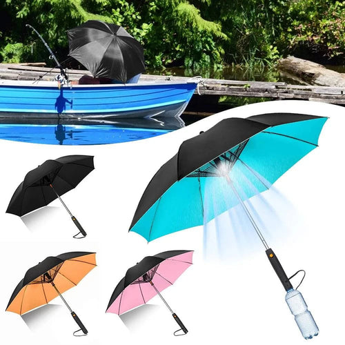 Nehwei 3-in-1 portable umbrella with built-in misting fan, UV protection, and spray for summer cooling, battery-powered, outdoor use