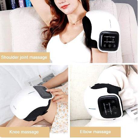 Nehwei enterprise electric knee massager with adjustable straps and control panel for soothing knee pain relief.